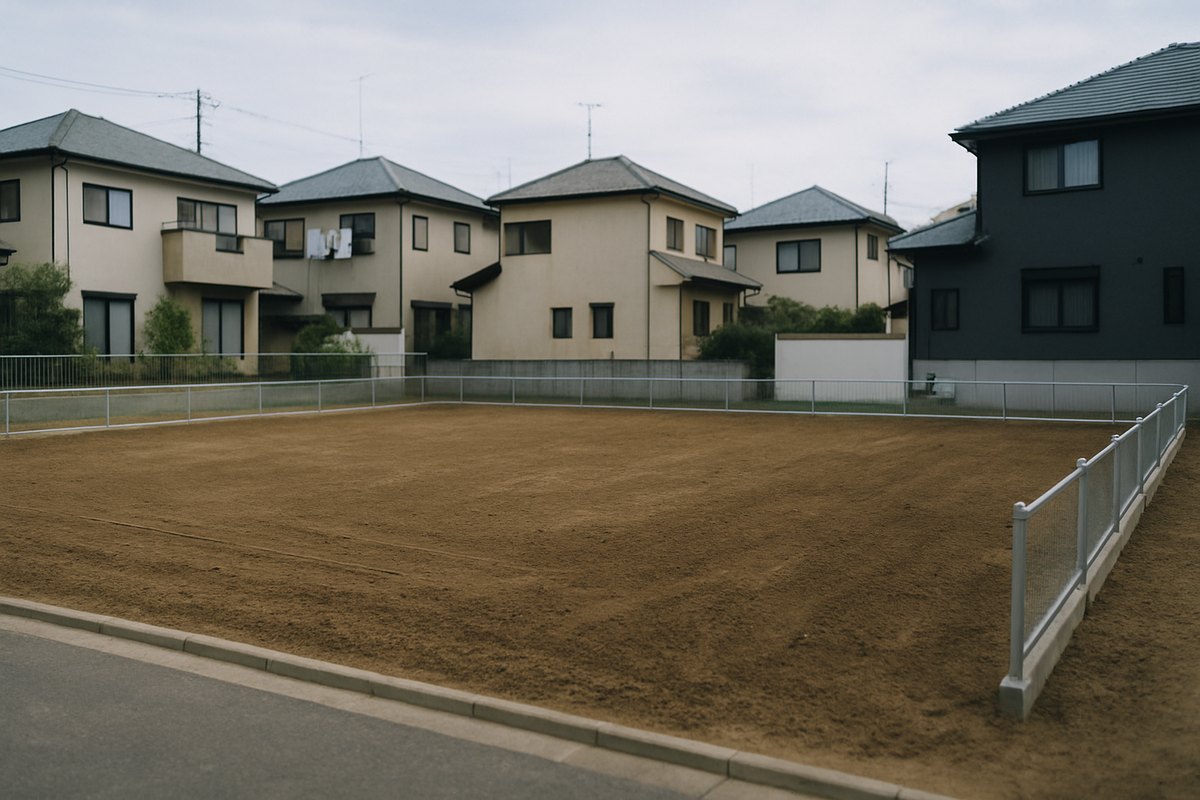 解体が終わって平らに整地された住宅地の土地