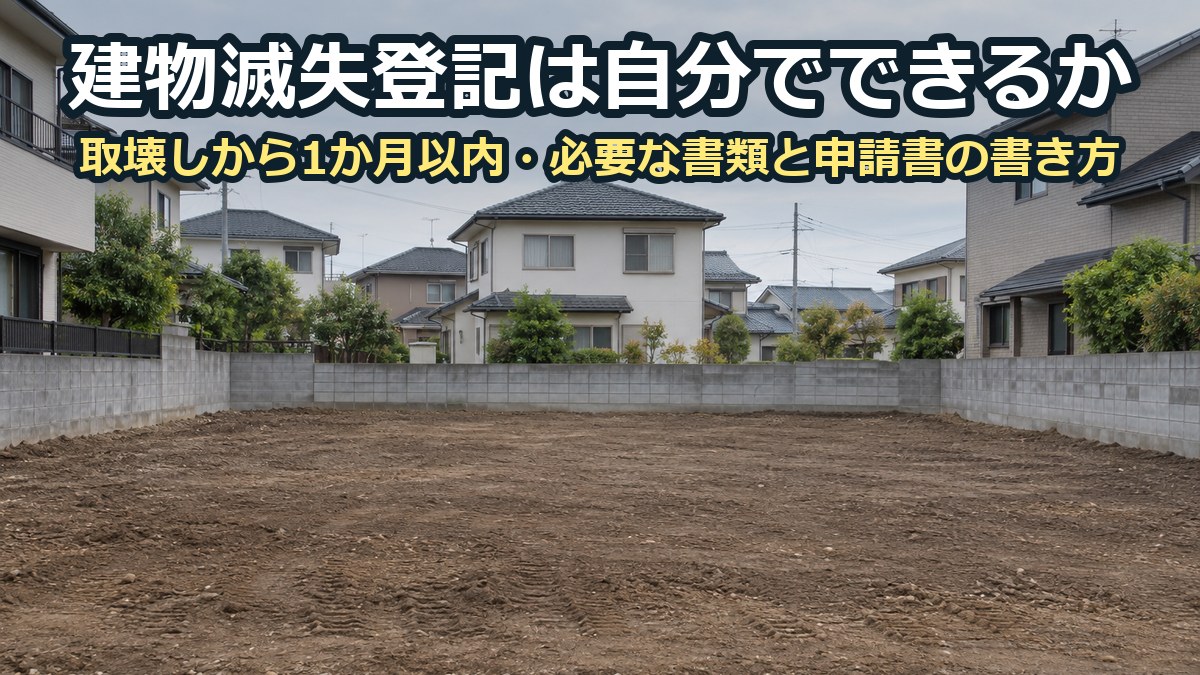 家が建っていた跡の更地。ならされた土と、背後に建つ近隣の住宅